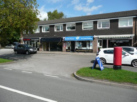 The parade of shops on Main Road in Goostrey