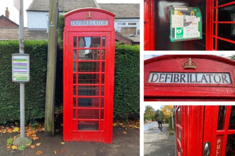 different views of phone box